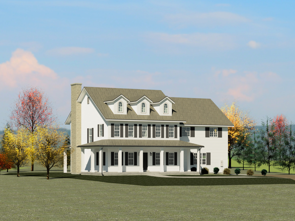 finished exterior rendering of a home