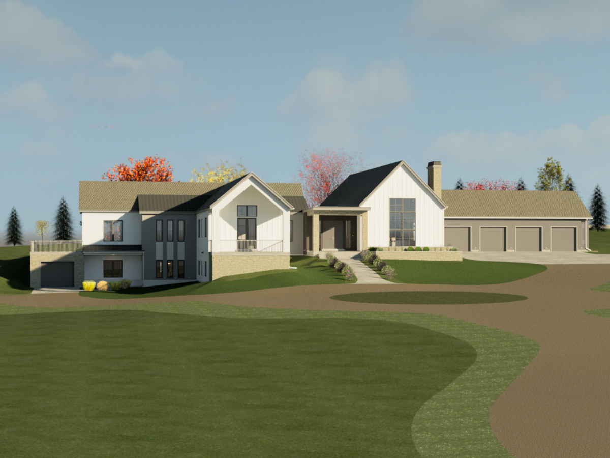 finished exterior rendering of a home